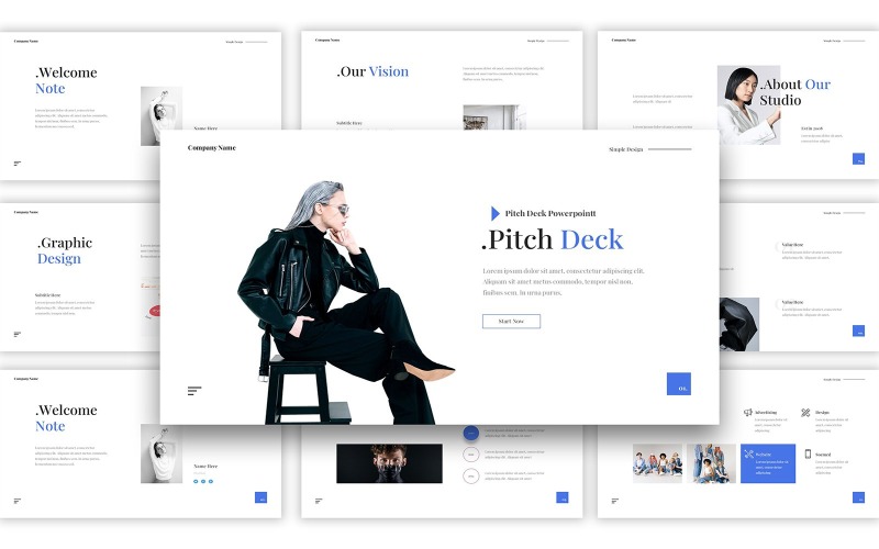 Picth Deck By Michael John Powerpoint Template PowerPoint Template