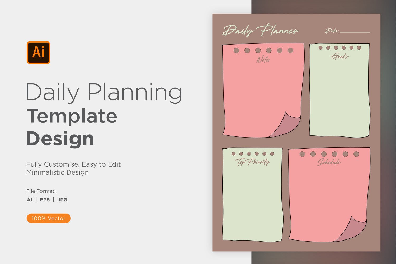 Template #357524 Planner Daily Webdesign Template - Logo template Preview