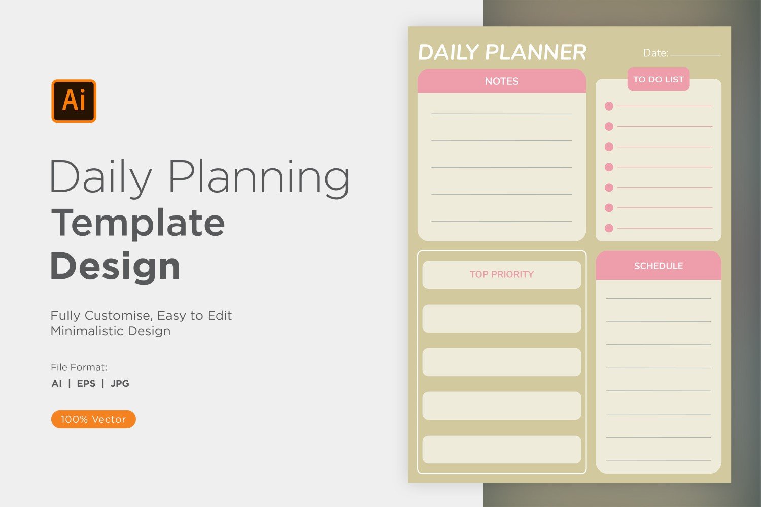 Template #357548 Planner Daily Webdesign Template - Logo template Preview