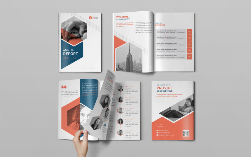 Bifold Brochure Template Design Corporate Identity
