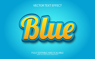 Blue Fully Editable Vector Text Effect Design