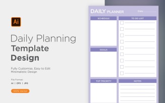 Daily Planner Sheet Design 24