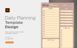 Daily Planner Sheet Design 26