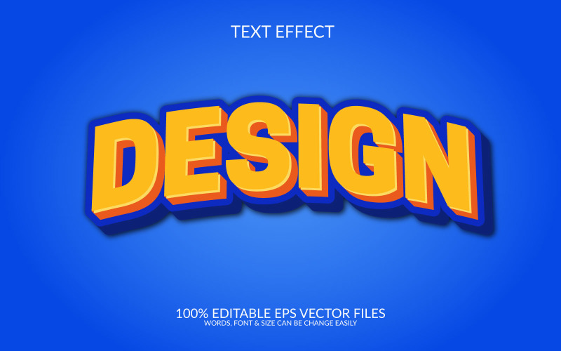 Design editable eps text effect design Illustration