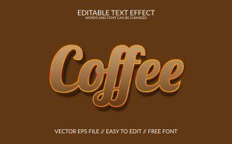 International coffee day 3D Editable Vector Eps Text Effect Template
