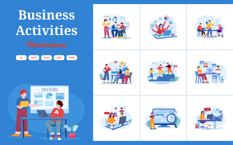 M434_ Business Activities Illustration Pack