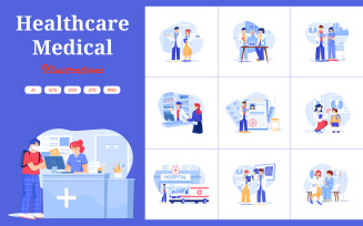 M443_ Healthcare & Medical Illustration Pack