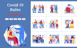 M447_ Covid 19 Rules Illustration Pack