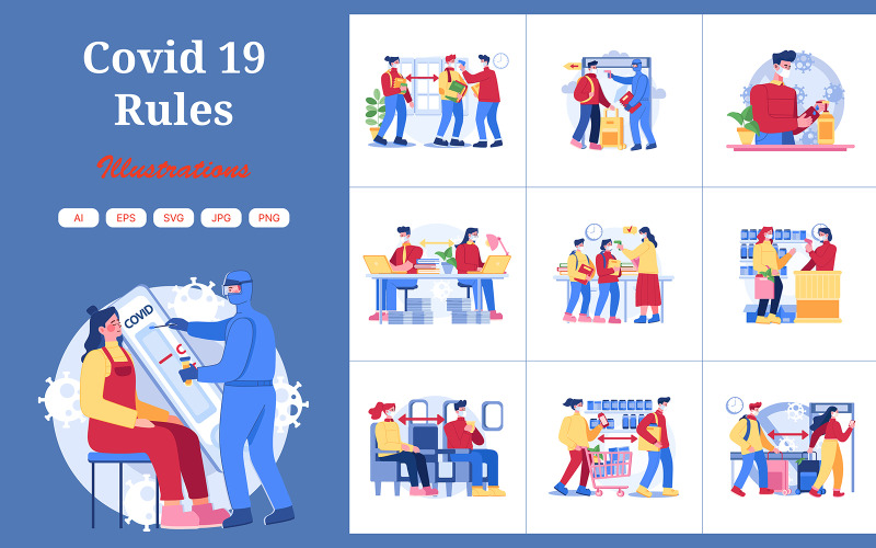 M447_ Covid 19 Rules Illustration Pack