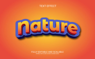 Nature 3D Editable Vector Eps Text Effect Template