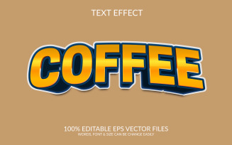 World coffee day 3D Editable Vector Eps Text Effect Template