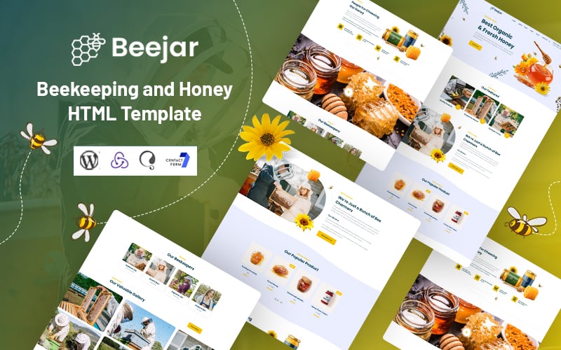 Template #357601 Bee Bees Webdesign Template - Logo template Preview