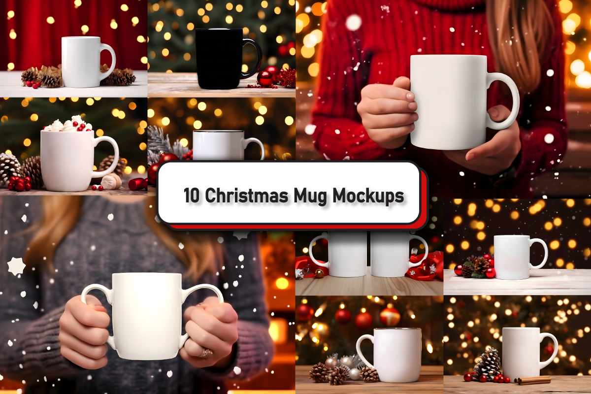 Cozy Christmas Mug Mockup Bundle