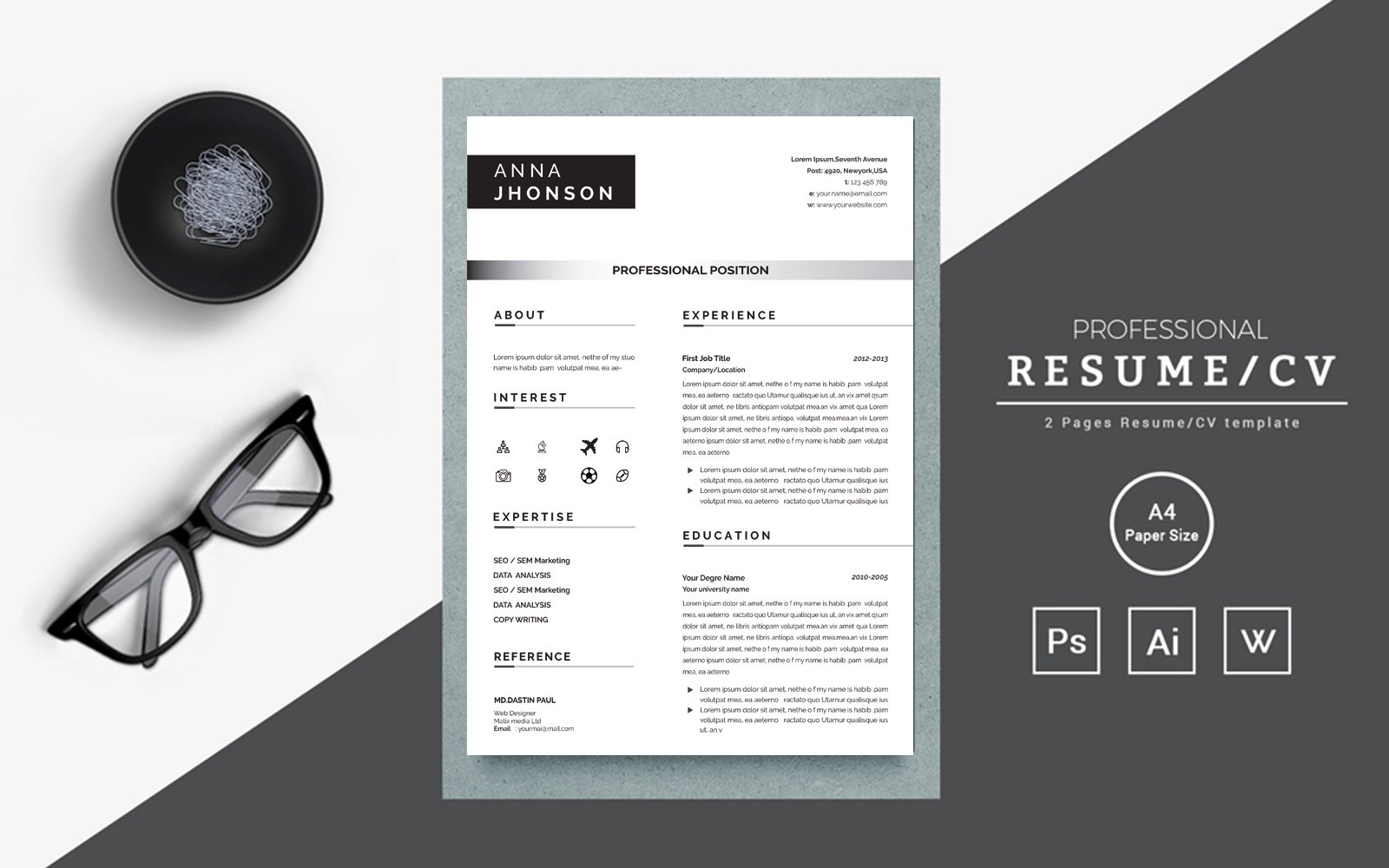 Kit Graphique #357638 Rsum Docx Web Design - Logo template Preview