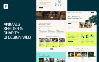 Animals Shelter & Charity UI Design Web