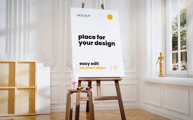 Atelier Painter Stand Mockup Scenes Product Mockup