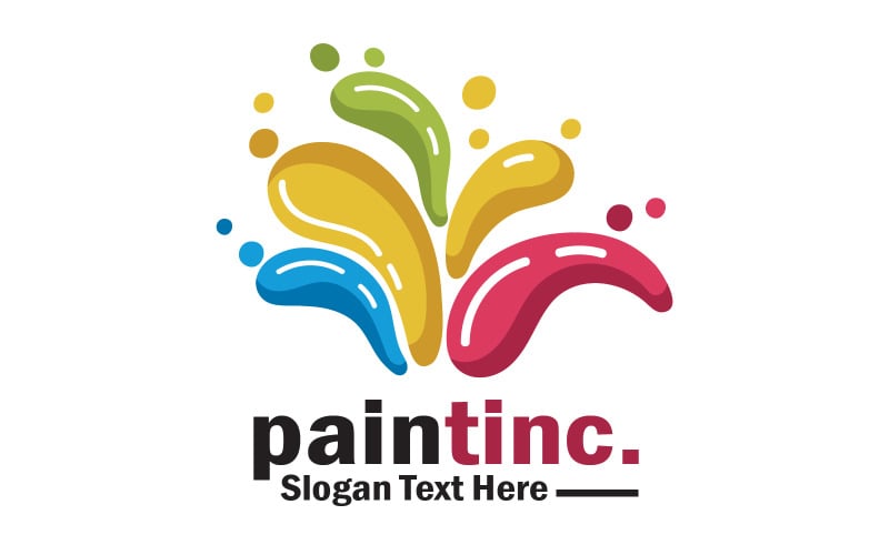 Creative pain brush design - logo template Logo Template