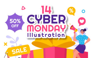 14 Cyber Monday Event Illustration