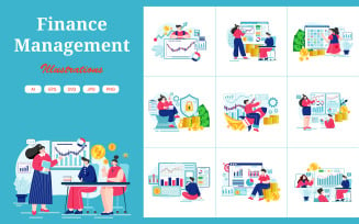 M456_ Finance Management Illustration Pack