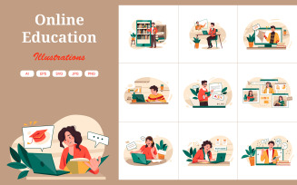 M467_ Online Education Illustration Pack