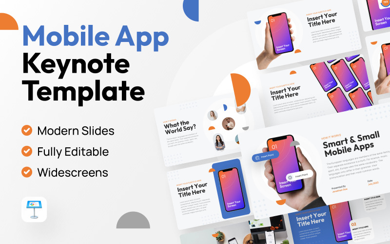 Moby - Mobile App Keynote Presentation Template Keynote Template