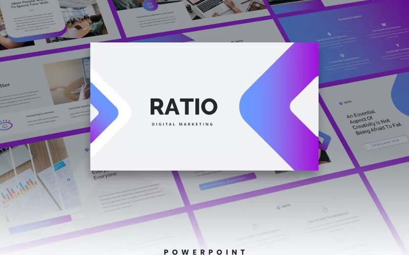 Ratio - Digital Agency Powerpoint Template PowerPoint Template