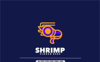 Shrimp simple color logo design