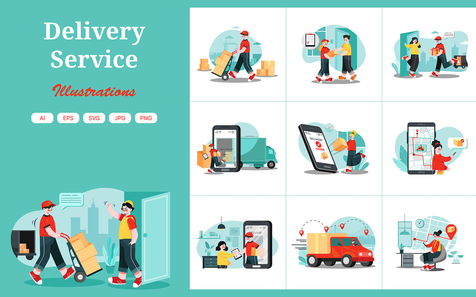Template #357721 Delivery Man Webdesign Template - Logo template Preview