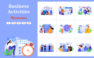 M477_ Business Activities Illustration Pack