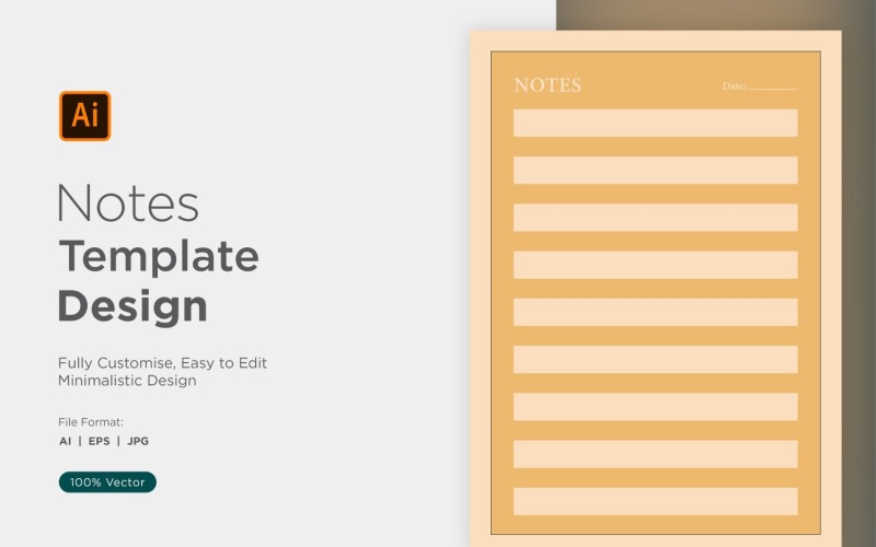Note Design Template - 02 Vector Graphic