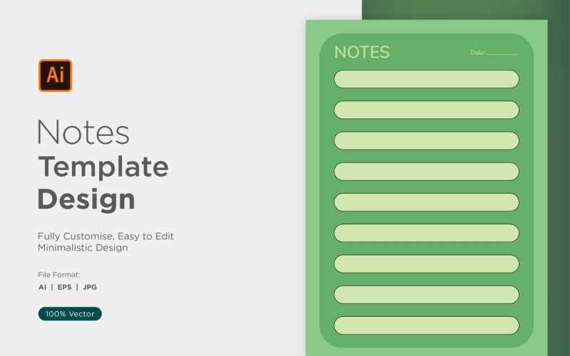 Note Design Template - 03 Vector Graphic