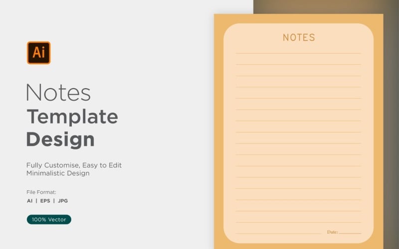 Note Design Template - 04 Vector Graphic