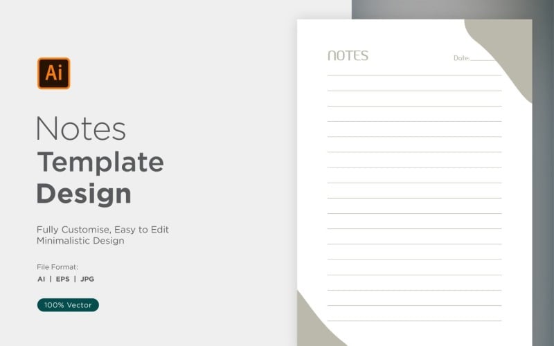 Note Design Template - 06 Vector Graphic