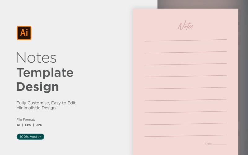 Note Design Template - 08 Vector Graphic