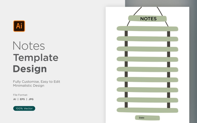Note Design Template - 09 Vector Graphic