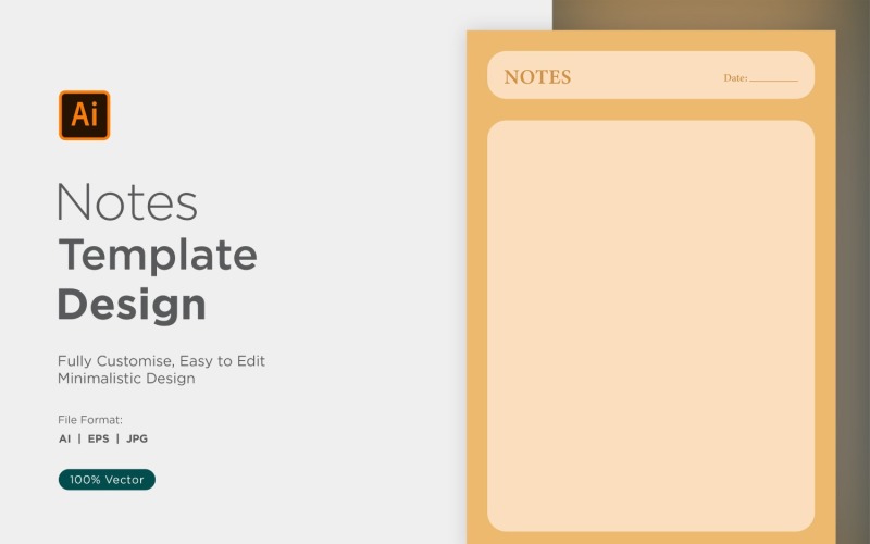 Note Design Template - 10 Vector Graphic