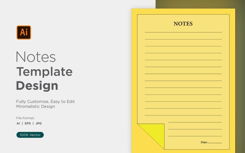 Note Design Template - 11 Vector Graphic