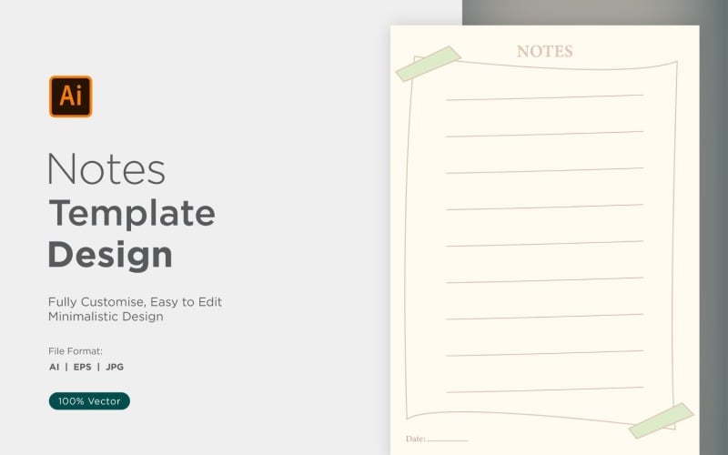 Note Design Template - 12 Vector Graphic