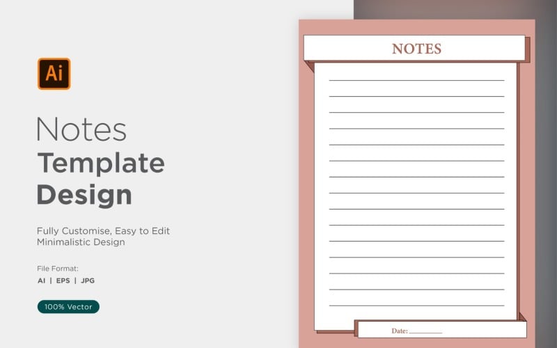 Note Design Template - 13 Vector Graphic