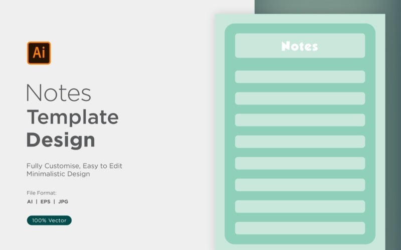 Note Design Template - 14 Vector Graphic