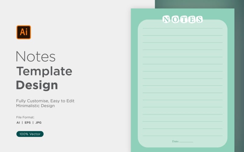 Note Design Template - 15 Vector Graphic