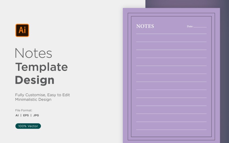 Note Design Template - 16 Vector Graphic