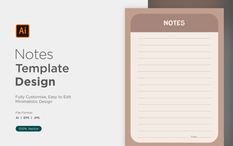Note Design Template - 17 Vector Graphic
