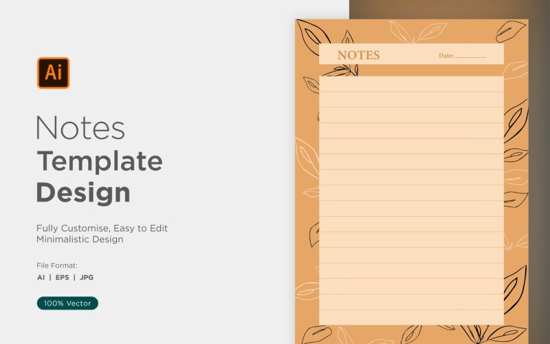 Note Design Template - 20 Vector Graphic