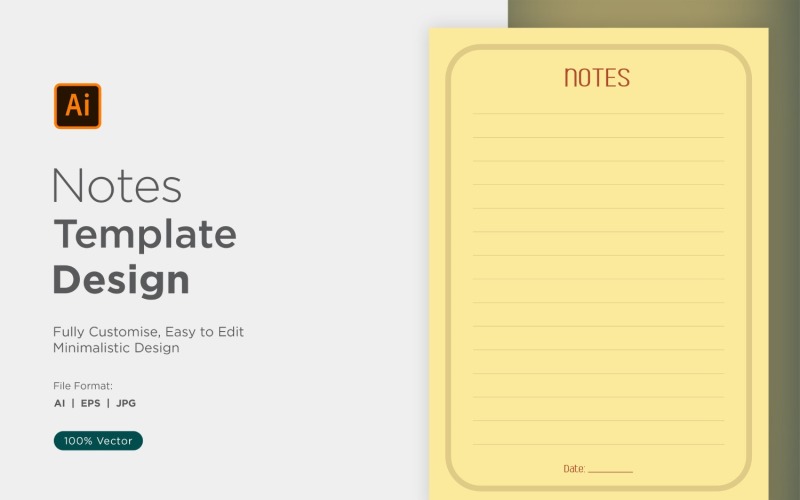 Note Design Template - 21 Vector Graphic