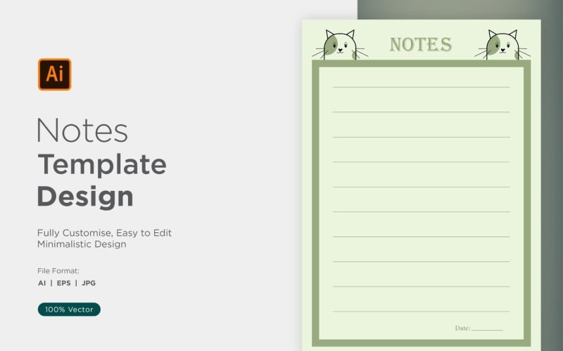 Note Design Template - 22 Vector Graphic