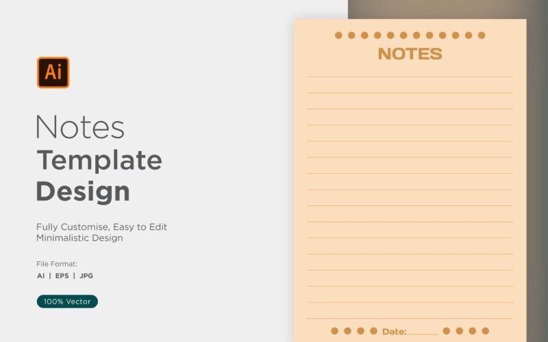 Note Design Template - 24 Vector Graphic