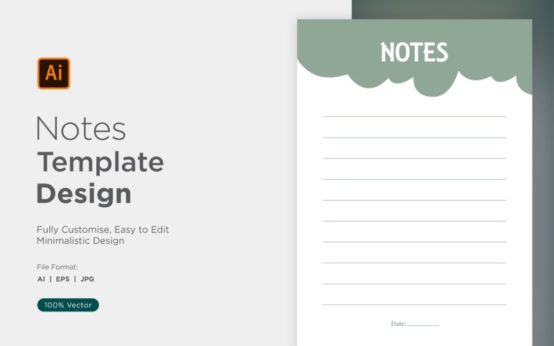 Note Design Template - 25 Vector Graphic