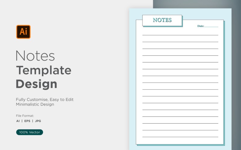 Note Design Template - 26 Vector Graphic