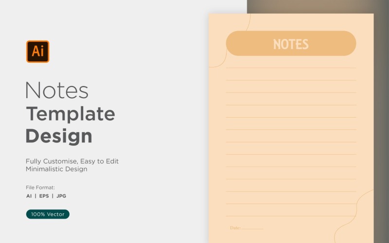 Note Design Template - 27 Vector Graphic